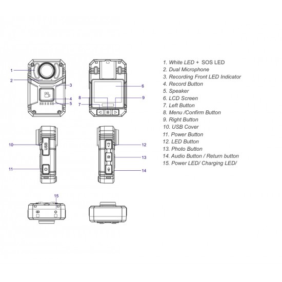 4k Body Camera for Law Enforcement Recording - Image 3